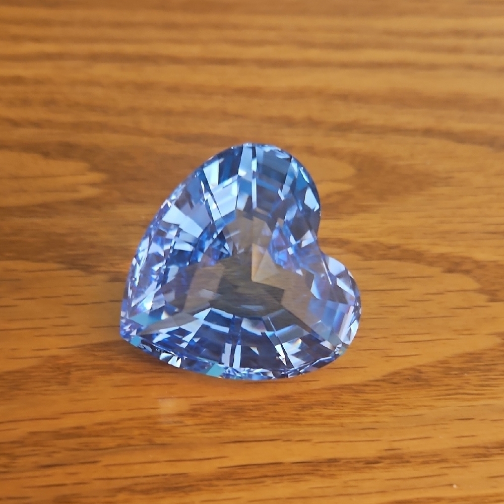 Swarovski Heart-Shaped Blue Gemstone